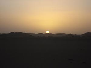 Coucher du Soleil sur Ie Désert d'illizi