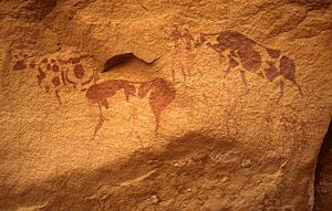 Peinture rupestre à Jabbaren (illizi)