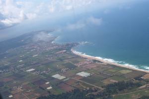 La plage Kaddous et Aïn-Taya vues du ciel
