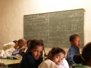 Classe de l'école primaire Bir Lehlou / Smara / Wilaya de Tindouf