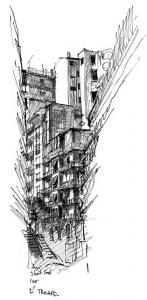 Alger, rue Mokhtar Abdellatif, ancienne rue du Dr Trolard. Algerie