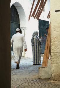 Alger,Casbah, scène de rue.