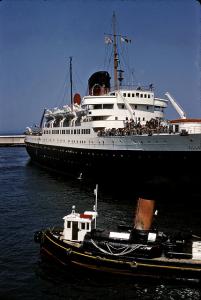 Le Paquebot Ville d'Alger. Kodachrome 1961