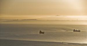 Navires marchands près des côtes d'Alger