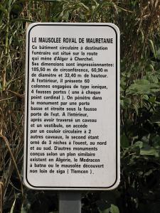 Entrée du mausolée royal de Tipaza