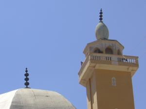 Dôme et minaret d'une mosquée de  Tipasa