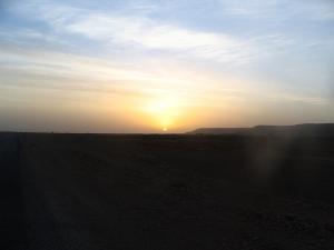 Soleil levant sur le désert de Ghardaia