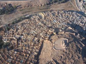 La Commune de Bounoura à Ghardaia vue depuis un Hélicoptère