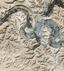 Vue Satellite de Ghardaia et sa périphérie