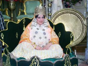 Tenue Chedda Tlemcenienne, mariée sur Téfour marocain