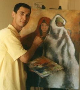 Abbou Farouk dans son l'atelier (2004)