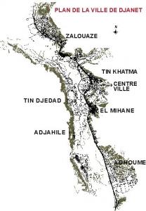 Plan de la ville de Djanet