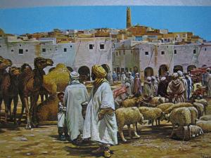 Peinture du Marché de Bestiaux à Ghardaia