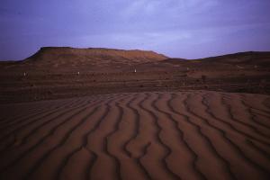 Tombée de la nuit sur les dunes de Ghardaia