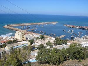 منظر لمرسى بني صاف من ضريح سيدي بريق في حي الصڨلة في أعالي بني صاف