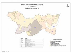 خريطة بلدية سيدي خليفة بولاية ميلة
