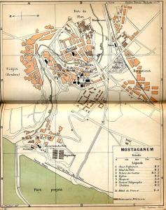 خريطة مدينة مستغانم سنة 1903