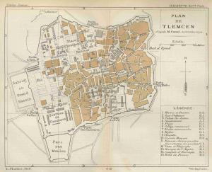 خريطة لمدينة تلمسان سنة 1888