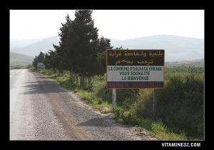 مدخل بلدية ولهاصة عند اجتياز الجسر المؤدي إلى شاطئ رشڨون