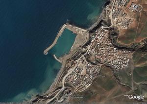 صورة فضائية للمدينة الملاحية  المرسى  (شلف)