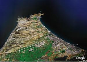 صورة فضائية لعين الترك و منارة رأس فلكون (وهران)