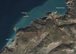 صورة فضائية للجزيرة الصغيرة 