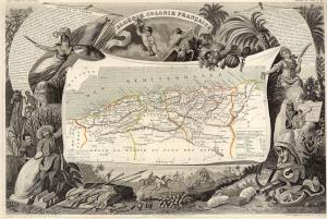 خريطة الجزائر في الفترة الإستعمارية