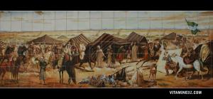 لوحة زيتية للأمير عبد القادر عند مدخل زمالة بلدية سيدي قادة بولاية معسكر