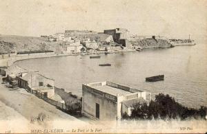 صورة قديمة للمرسى الكبير بساحل مدينة وهران (1906)