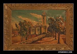 لوحة زيتية تصف لنا المسجد العتيق لمدينة سعيدة