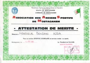 La wilaya de mostaganem a donné au football national d’excellents arbitres. ... BENDANI HADJ ADDA ....L.'HOMME SAINT Arbitre fédéral carrière sportive