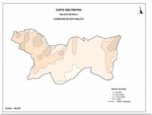 خريطة لبلدية سيدي خليفة بولاية ميلة