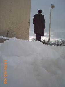 la neige recouvre progressivement la ville de KAIS