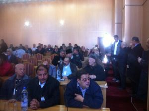 Mémorial des défunts arbitres de Mostaganem...l’acceuil des invités au niveau de L’APW