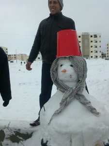 صنع رجل ثلجي