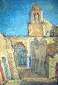 لوحة زيتية لمسجد الوادي