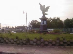 Colombe taillée dans la pierre au centre ville de Chlef