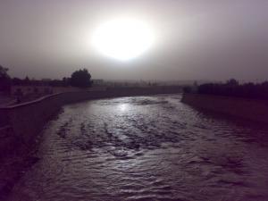 Un oued en crue à Laghouat