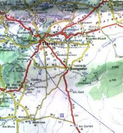 خريطة الطرق لولاية تيارت و ضواحيها