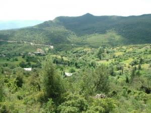 Paysages de Toudja. Au loin la route d'El-Kseur