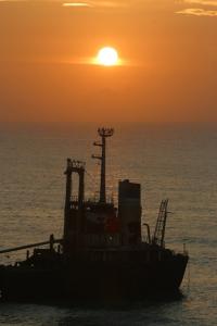 غروب الشمس على ساحل مستغانم