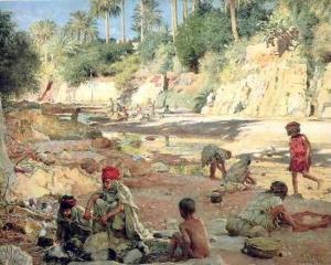 Etienne Dinet, Petites laveuses dans l'oued