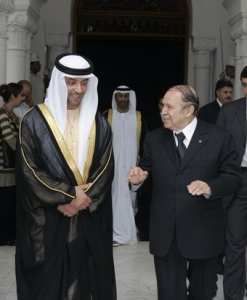 Sheikh Hazza bin Zayed Al Nahyan (L), national security