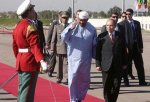 Algerian President Abdelaziz Bouteflika (R) and his Malian counterpart