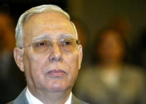 Mohamed Cherif Abbas, Algeria's minister for veterans, is seen