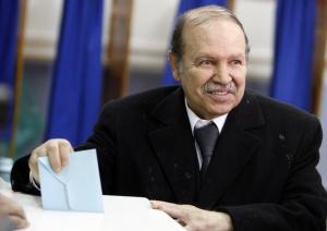 Algeria's President Abdelaziz Bouteflika casts his vote for the