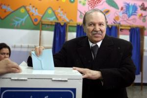 Algeria's President Abdelaziz Bouteflika casts his ballot at a