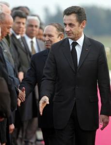Algerian President Abdelaziz Bouteflika (2ndR) and his French counterpart