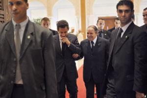 Algerian President Abdelaziz Bouteflika (2ndR) chats with his French