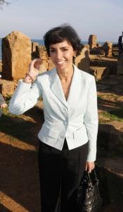 France's Justice Minister Rachida Dati visits the archeological site